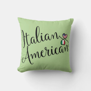 Italian American Entwined Hearts   Cushion
