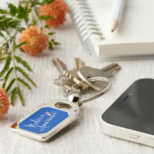 Italian American Entwined Hearts Keyring