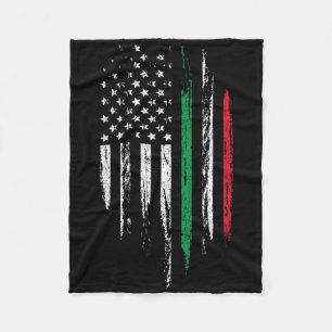 Italian American Flag Combo Italy Usa Italia Patri Fleece Blanket