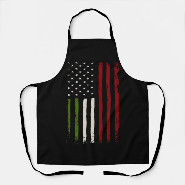 Italian American Flag Italy Heritage America patri Apron (Front)