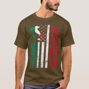 Italian American Flag Italy USA Pride T-Shirt