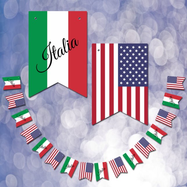 Italian American Flags, Party Italy banners / USA (Creator Uploaded)