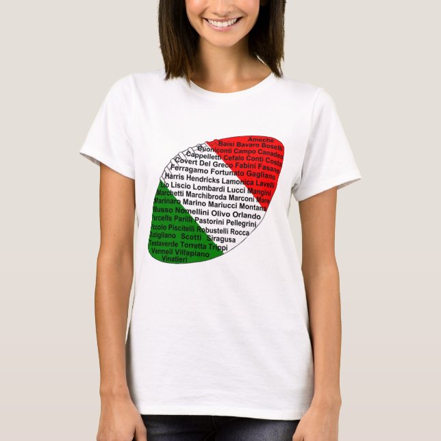 Italian American Football Players T-Shirt (Front)