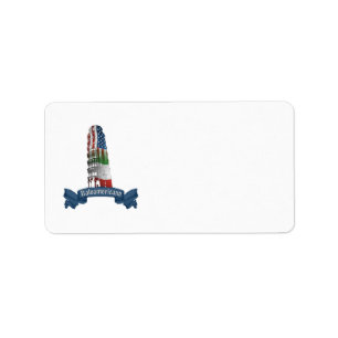 Italian American Pisa Tower Labels