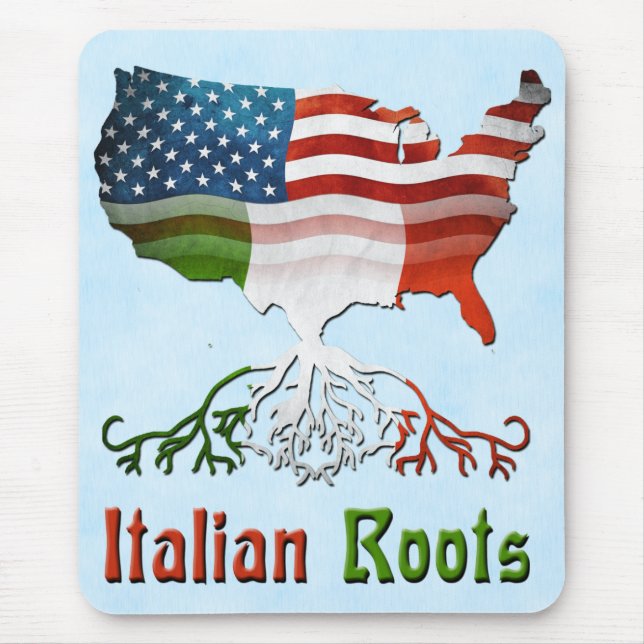 Italian American Roots Mousemat (Front)