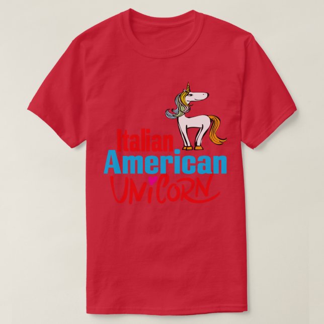 Italian American Unicorn 3 T-Shirt (Design Front)