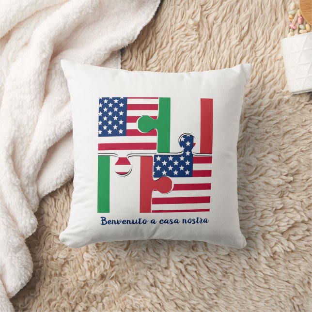 Italian American WELCOME Cushion (Blanket)