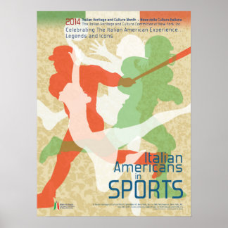 Italian Americans in Sports Poster