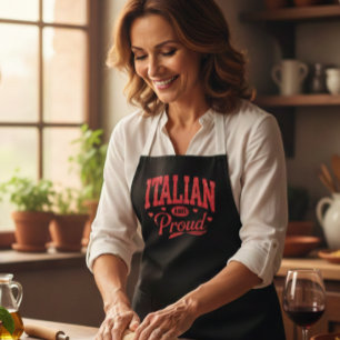 Italian and proud apron, gifts for mom apron