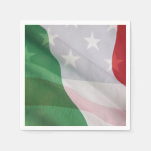Italian and USA flags Napkin