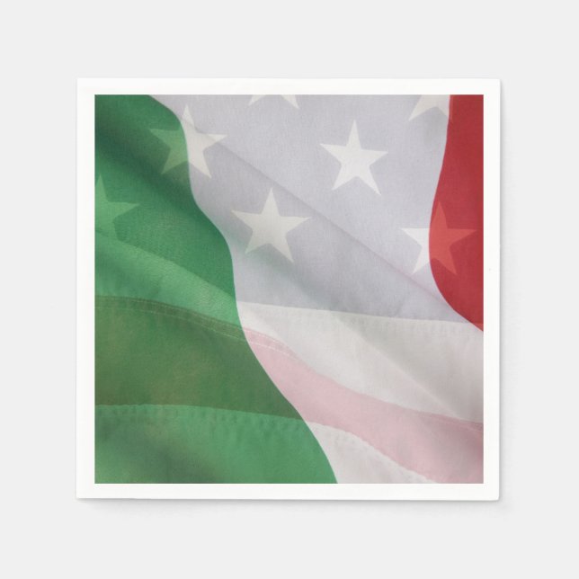 Italian and USA flags Napkin (Front)