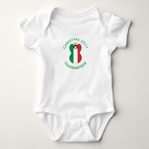 Italian Angel Christmas Flag Personalised Women's  Baby Bodysuit