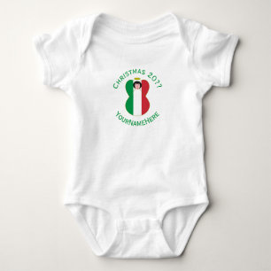 Italian Angel Christmas Flag Personalized Women's Baby Bodysuit