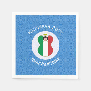 Italian Angel Flag for Hanukkah Napkin