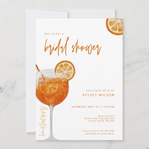 Italian Aperol Spritz Bridal Shower Invitation