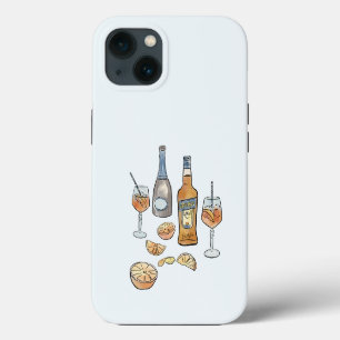 Italian aperol Spritz watercolor iphone case ipad