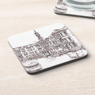 Italian architecture drawings coaster