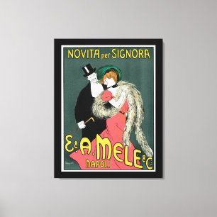 Italian Art Nouveau Fashion Ad Canvas Print