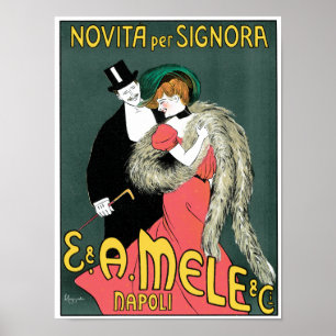Italian Art Nouveau Fashion Ad Poster
