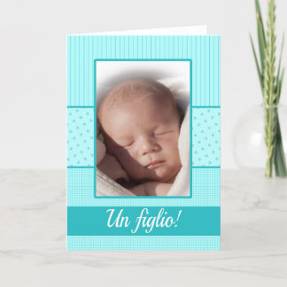 Italian Baby Boy Birth Announcement