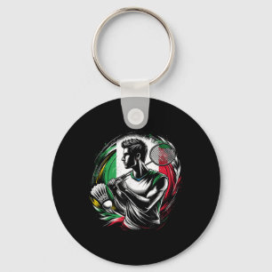 Italian Badminton Player Sportsman Athlete Coach  Key Ring
