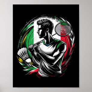 Italian Badminton Player Sportsman Athlete Coach  Poster
