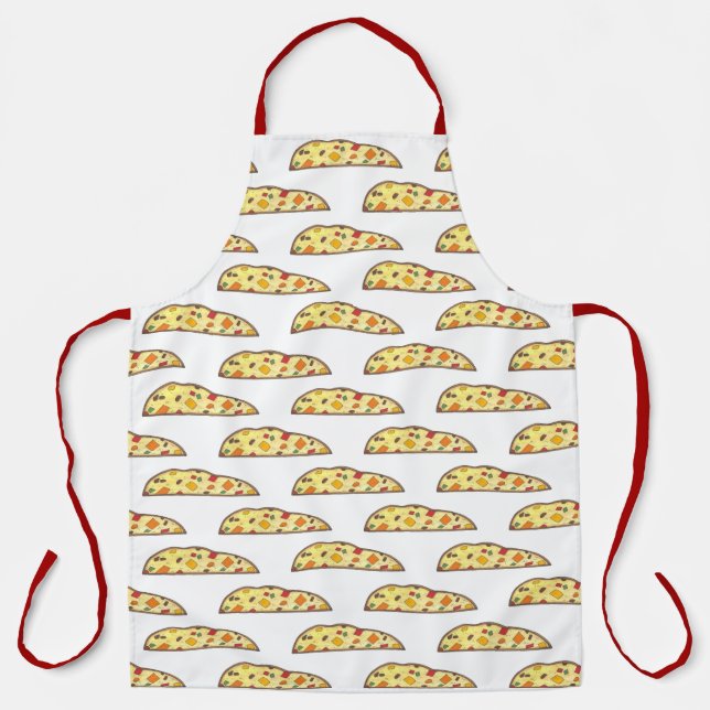 Italian Bakery Chrismas Biscotti Happy Holidays Apron (Front)