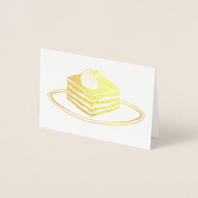Italian Bakery Classic Tiramisu Dessert Food Foil Card (Front)