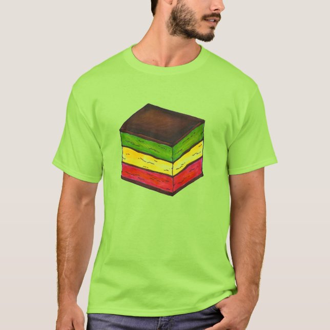 Italian Bakery Rainbow Seven 7 Layer Cookie Pastry T-Shirt (Front)