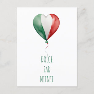 Italian Balloon Dolce Far Niente Postcard
