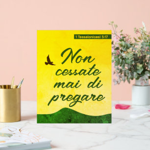 Italian Bible Verse   Versetto Motivazionali Acrylic Sign