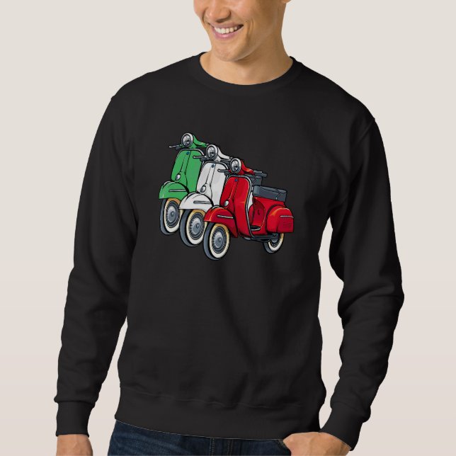 Italian Biker Bike Rider Motorcycle Love Italy Sco Sweatshirt (Front)