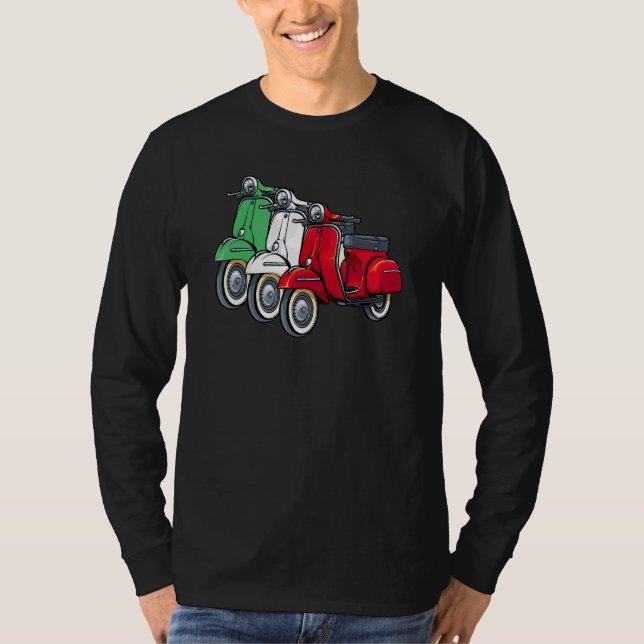 Italian Biker Bike Rider Motorcycle Love Italy Sco T-Shirt (Front)