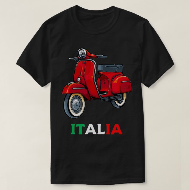 Italian Biker Bike Rider Motorcycle Love Italy Sco T-Shirt (Design Front)
