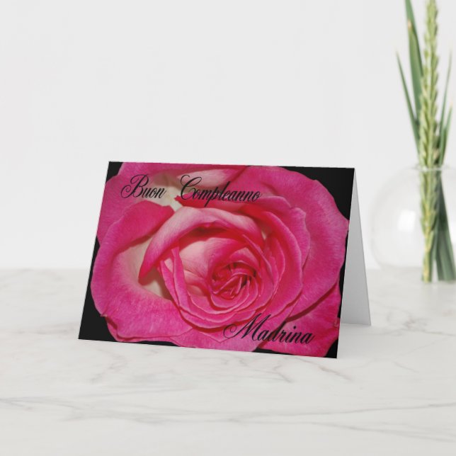 Italian Birthday Card For Godmother (Front)