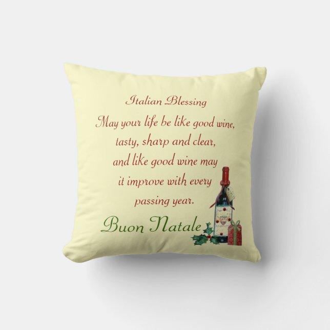 Italian Blessing Cushion (Front)