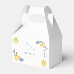 Italian Blue Bow Lemon That's Amore Bridal Shower Favour Box