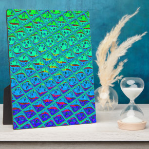 Italian Blue Mermaid Motif Art Print Plaque