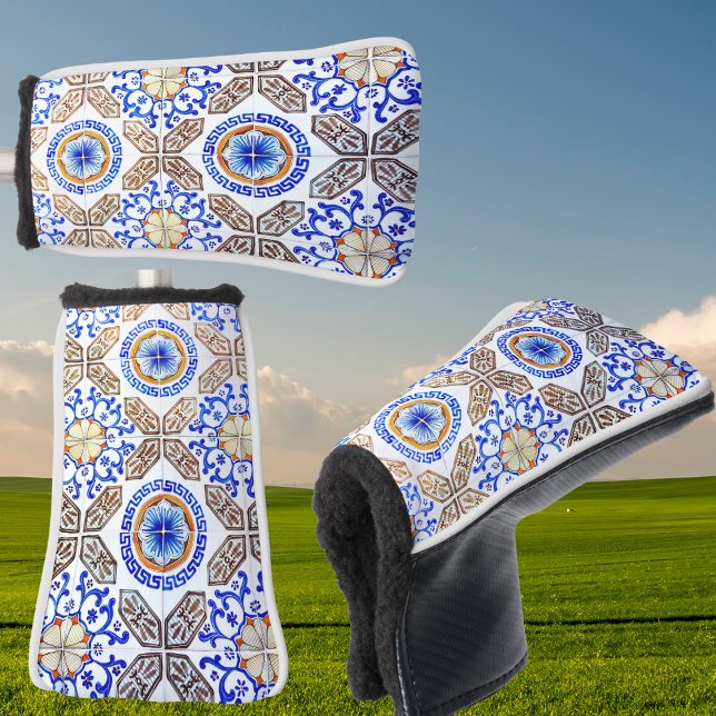 Italian Blue Mosaic Golf Head Cover (Creator Uploaded)