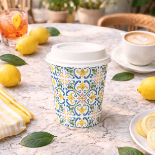 Italian Blue Tile Bridal Shower  Paper Cups