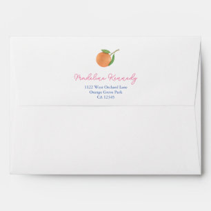 Italian Blue Tile Citrus Amore Bridal Shower Envelope