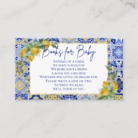 Italian Blue Tiles Lemon Citrus Books for Baby
