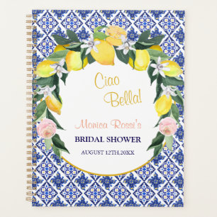 Italian Blue Tiles Lemons Ciao Bella Bridal Shower Planner