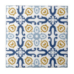 Italian Blue & Yellow Decorative Ceramic Tile<br><div class="desc">Can be fully customised to suit your needs.
© Gorjo Designs. Made for you via the Zazzle platform. 

// Need help customising your design? Got other ideas? Feel free to contact me (Zoe) directly.</div>