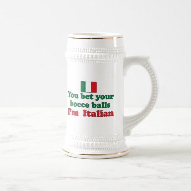 Italian Bocce Balls Beer Stein (Right)