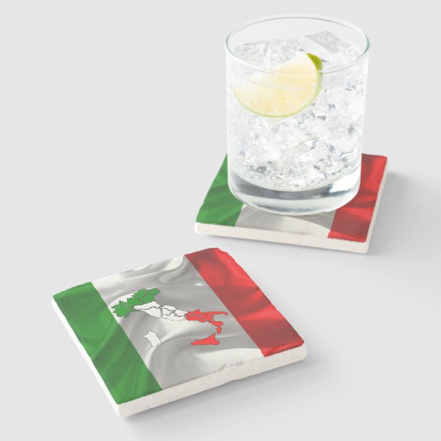 Italian boot stone coaster (Side)