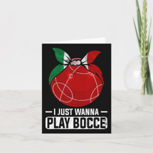 Italian Bowling Game Italy Bocci Player Bocce Byll Card
