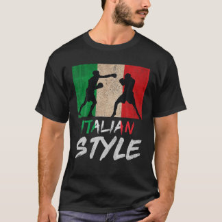 Italian Boxing Style Italy Pride Boxing Mens Boys T-Shirt