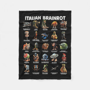 Italian Brain Rot Italian Brainrot Funny Memes _1 Fleece Blanket