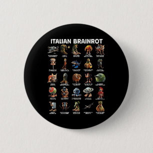 Italian Brain Rot Italian Brainrot Funny Memes _2  6 Cm Round Badge